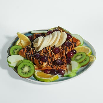 شوکو-وافل-صبحانه-کافه-آبی