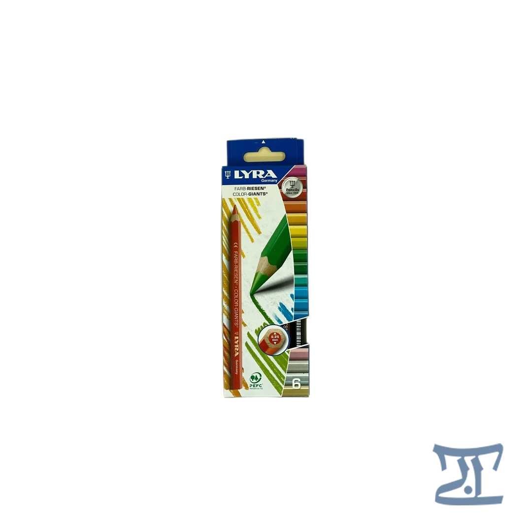 مداد رنگی 6 رنگ/لیرا Lyra مرکز فرهنگی آبی شیراز