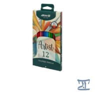 مداد رنگی 12 رنگ جعبه مقوایی حرفه ای آرتیست آریا/Arya 3601*3605 مرکز فرهنگی آبی شیراز